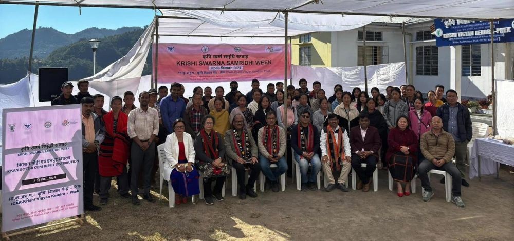 Attendees during the inaugural programme of the “Golden Jubilee (1974-2024) of KVK” under the theme "Krishi Swarna Samriddhi Week" at ICAR-KVK Phek, Porba on December 2.  (Image Courtesy: KVK Phek)